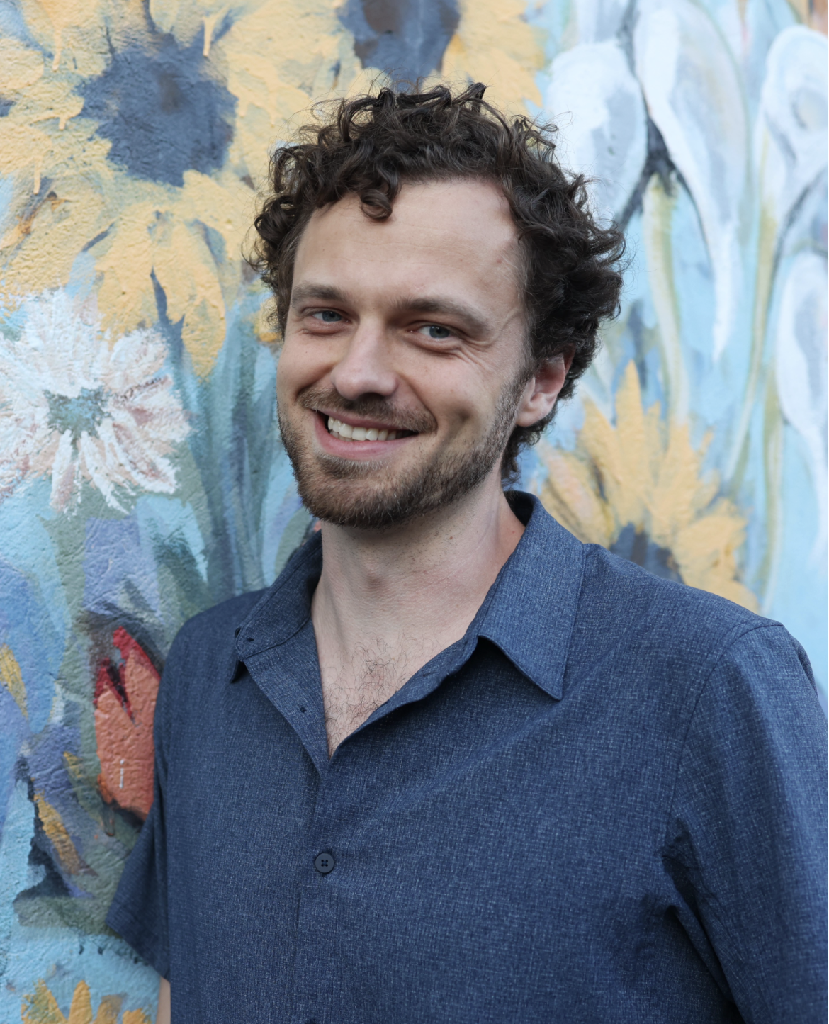 River sitting in a contemplative pose